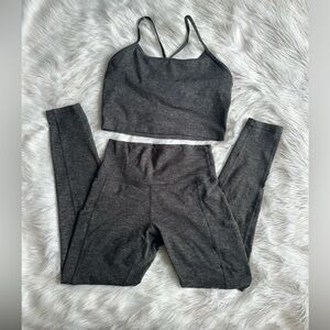 Aerie Workout Set in Dark Heather Grey